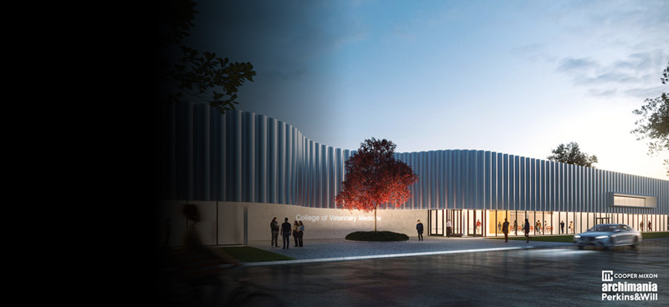 Rendering of the forthcoming College of Veterinary Medicine at Arkansas State University.