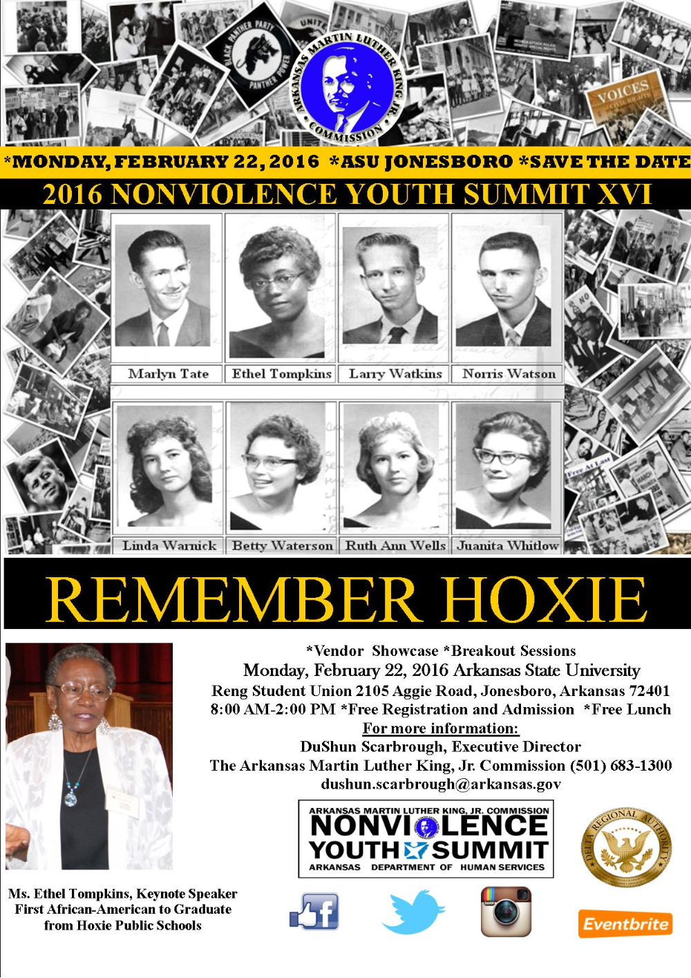 MLK Commission to Present Nonviolence Youth Summit&nbsp;Featuring Keynote Speaker Ethel Tompkins