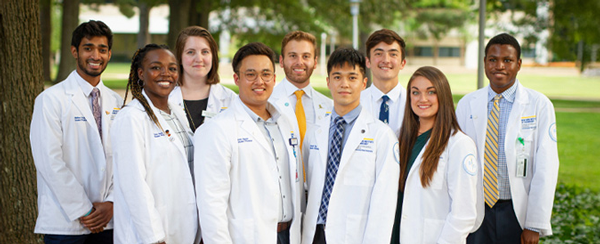 A group of medical students on the A-State campus