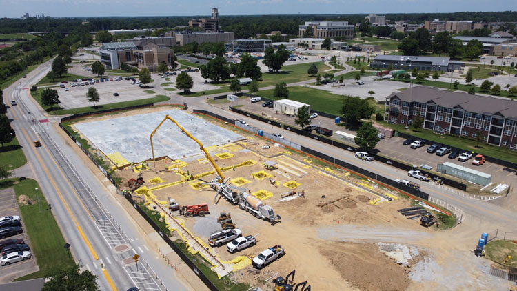 A bird's eye view of the CVM construction site