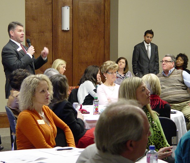 Educators from Northeast Arkansas Look at P-20 Agenda during Town Hall meeting at A-State