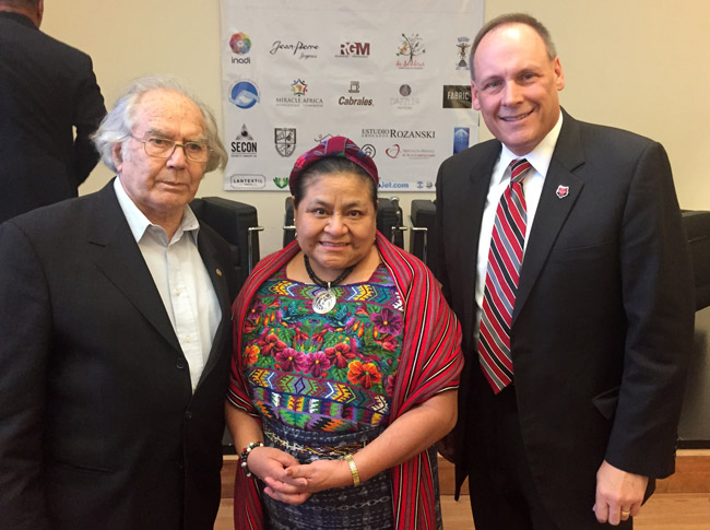 Rawlins Meets with Nobel Prize Recipients in Campus Peace Initiative
