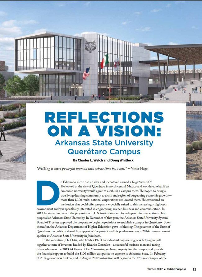 Whitlock and Welch Co-Author Article on Quer&eacute;taro&nbsp;Campus for National Higher Education Magazine