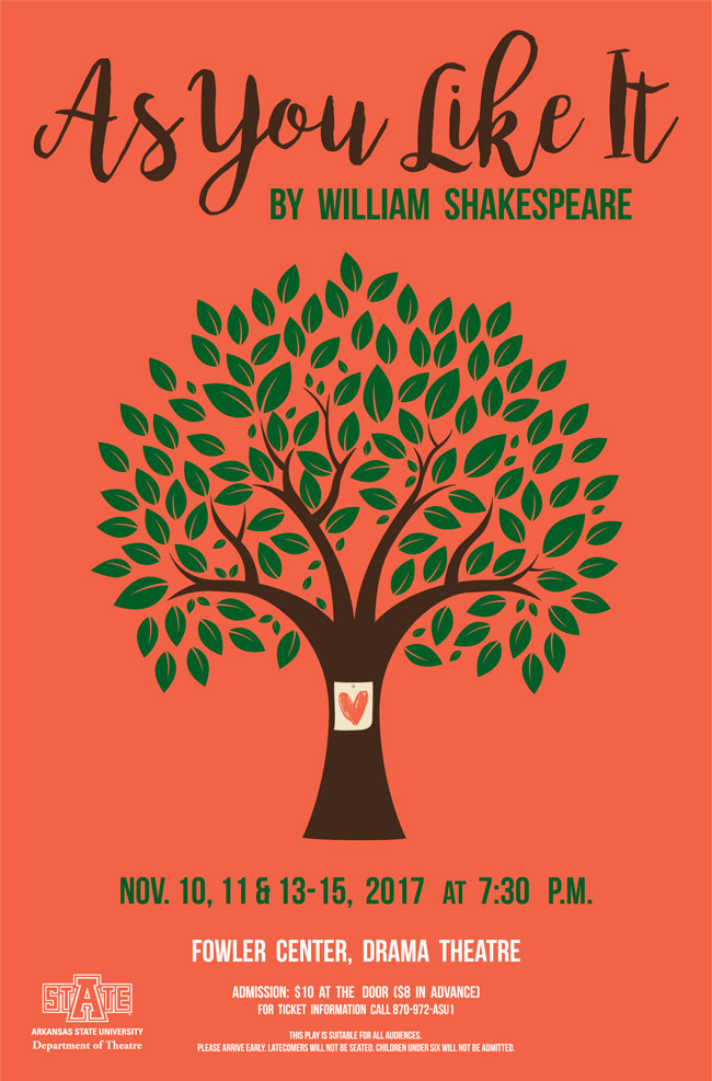 Theatre Announces Cast and Crew for &lsquo;As You Like It&rsquo;