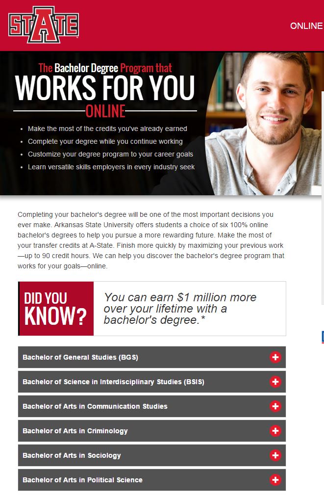 Four New Bachelor of Arts Degrees Added to Online Program