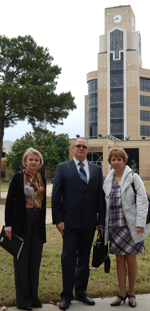 Representatives of Bashkir State Pedagogical University Visit with A-State Faculty