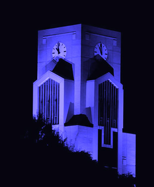 Tower Lighted to "Back the Blue," Thursday, Friday and Saturday