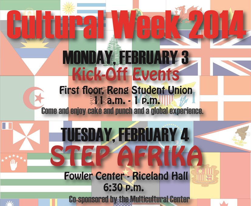 Students Ready for Step Afrika! and Cultural Week Activities, Feb. 3-5